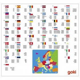 Goki Puzzle en Bois l'Europe 35 Pièces - Goki