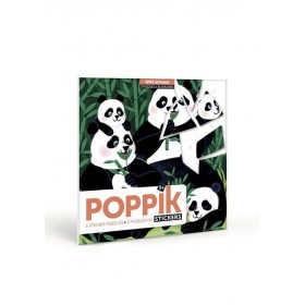 Poppik Stickers Les Animaux sauvages 3 x 35 gommettes - Poppik