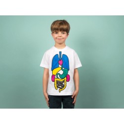 Koa koa colorie ton t-shirt et découvre les organes du corps T:8 ans - KOA KOA