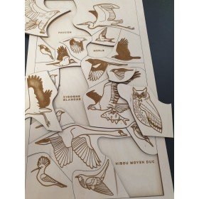 Stuka Puka Puzzle en Bois Reconnaissons les Oiseaux - Stuka Puka