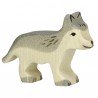 Figurine en Bois Holztiger  Le Petit Loup Louveteau