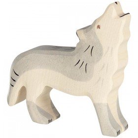 Figurine en Bois Holztiger Loup Hurlant - Holztiger