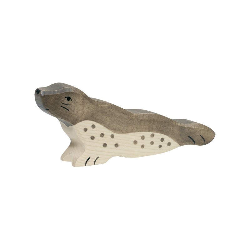 Figurine en Bois Holztiger Le phoque Tête haute - Holztiger