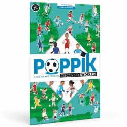 Poppik Poster en stickers des Clubs de Football en 62 gommettes - Poppik
