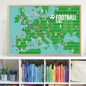 Poppik Poster en stickers des Clubs de Football en 62 gommettes - Poppik