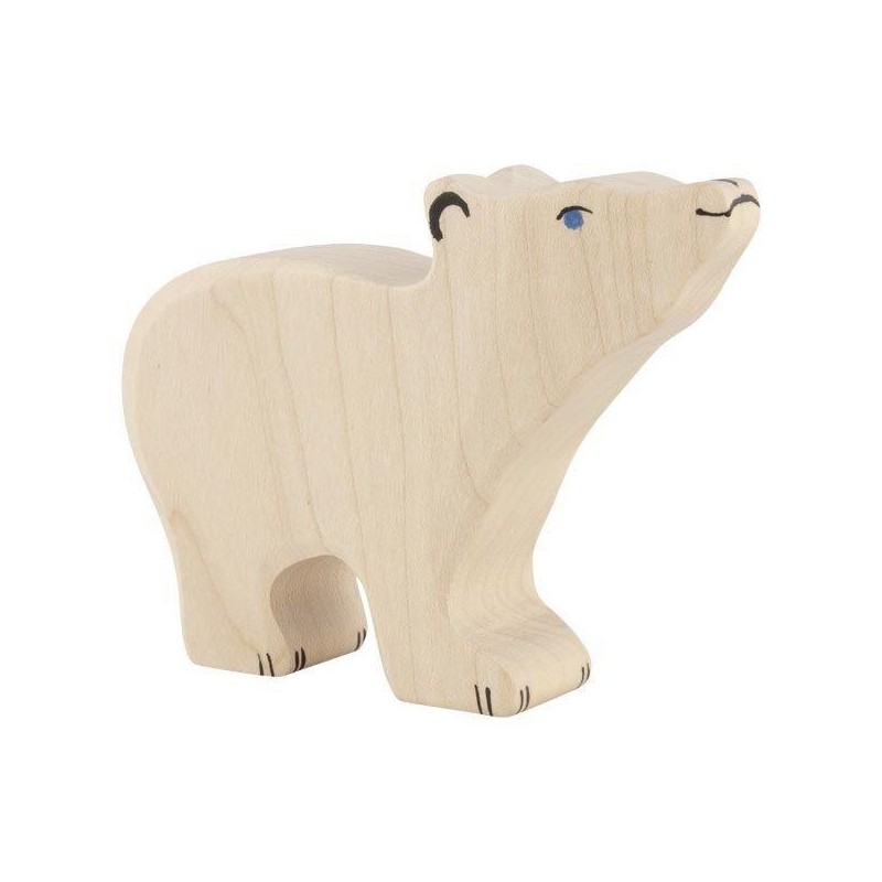 Holztiger Ours polaire en Bois Petit tête haute - Holztiger