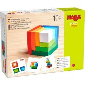 Haba Jeu d'assemblage en 3D cube Multicouleur - HABA