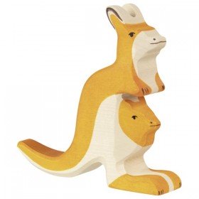 Holztiger Le kangourou avec petit - Holztiger