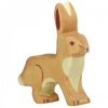 Figurine en Bois Holztiger Lapin oreilles en l'air - Holztiger