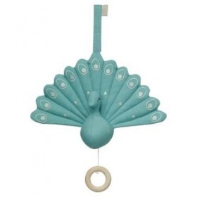 Camcam le mobile musicale Peacock bleu Turquoise - CAMCAM