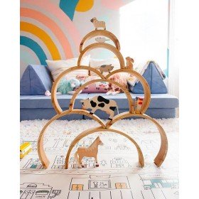 Arc en Ciel en Bois massif 12 Pcs - Oyuncak House