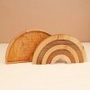 Puzzle arc en ciel en bois brut - Oyuncak House