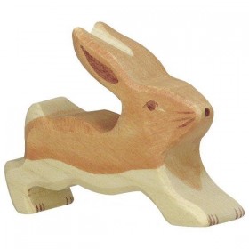 Figurine en Bois Holztiger le Petit lapin marchant - Holztiger