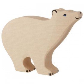 Figurine en Bois Holztiger le Grand Ours Polaire - Holztiger