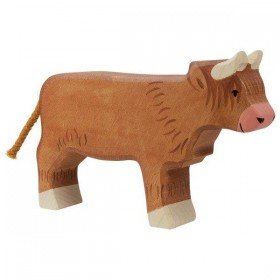 Figurine en Bois Holztiger la vache Higland - Holztiger