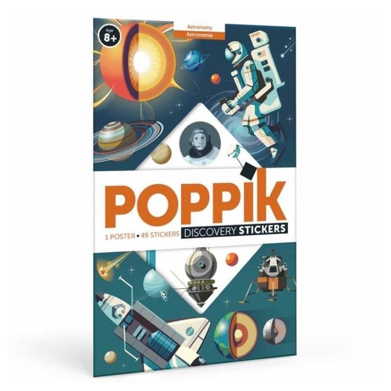 Poppik Poster en 49 Stickers sur l'Astronomie - Poppik