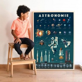 Poppik Poster en 49 Stickers sur l'Astronomie - Poppik