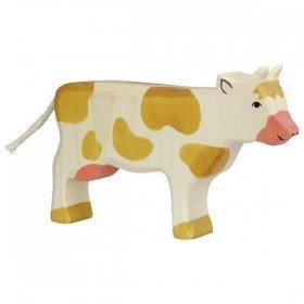 Figurine en Bois Holztiger la vache marron - Holztiger