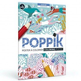 Poppik Poster à colorier les mers Tropicales - Poppik