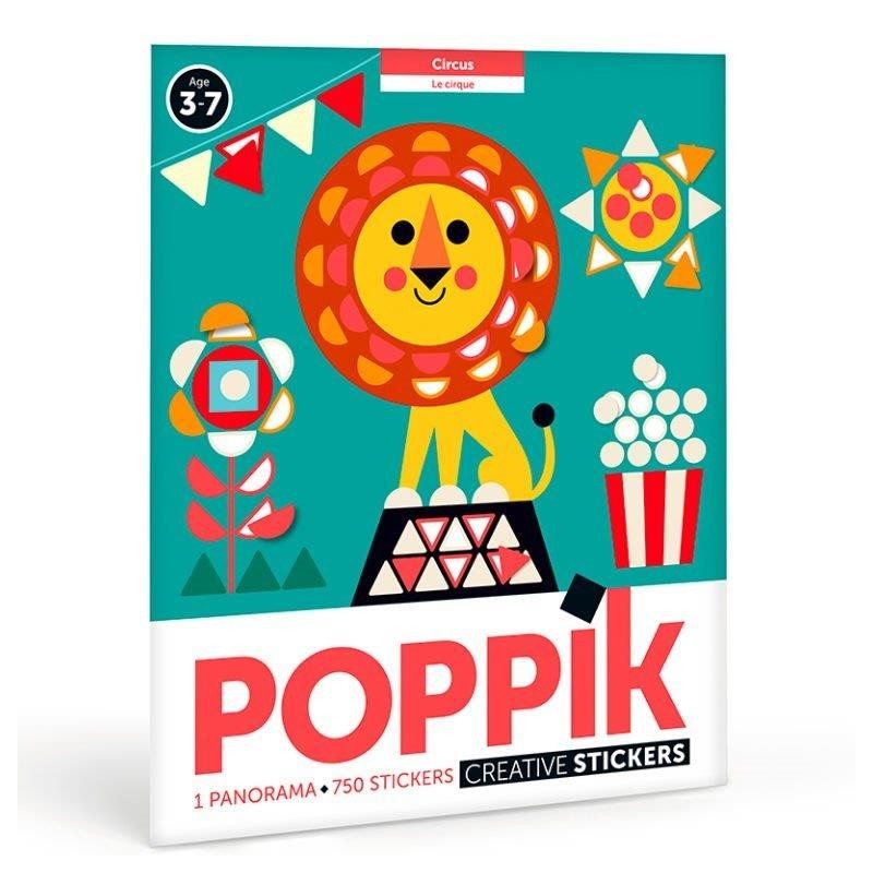 Poppik Poster en stickers le Cirque en 750 gommettes - Poppik