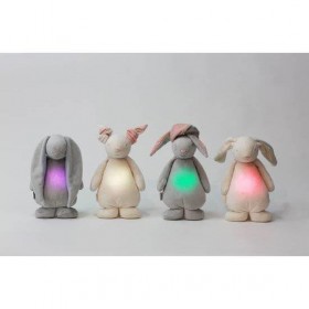 Moonie Lapin veilleuse Blanc/Rose et bruit blanc - Moonie