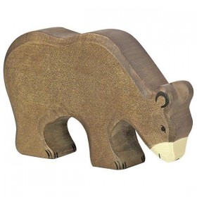 Holztiger figurine en bois l'Ours Brun mangeant - Holztiger