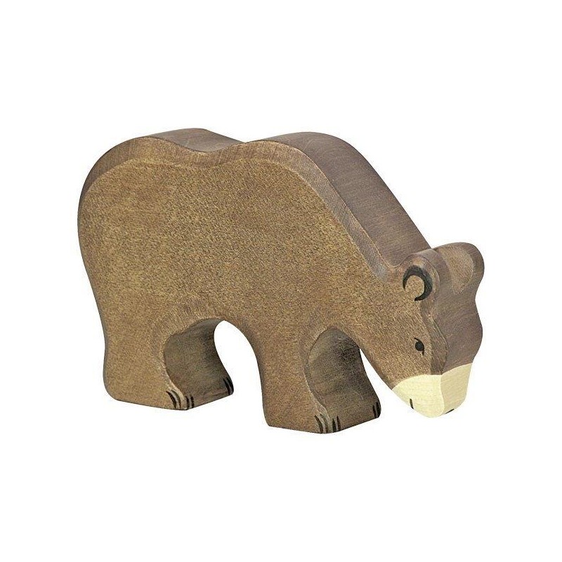 Holztiger figurine en bois l'Ours Brun mangeant - Holztiger