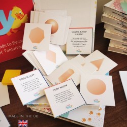 Set de 34 cartes d'apprentissages sur les formes Géometriques en Anglais - Teddo Play