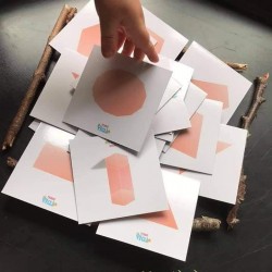 Set de 34 cartes d'apprentissages sur les formes Géometriques en Anglais - Teddo Play
