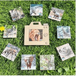 Set de 40 cartes d'apprentissages en Anglais Les cris des animaux - Teddo Play