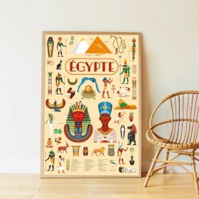 Poppik Stickers Mon poster sur l' Egypte en 35 gommettes - Poppik