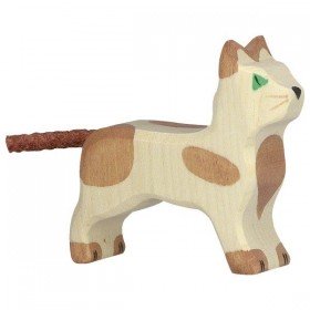 Figurine en Bois Holztiger le Petit chat debout - Holztiger