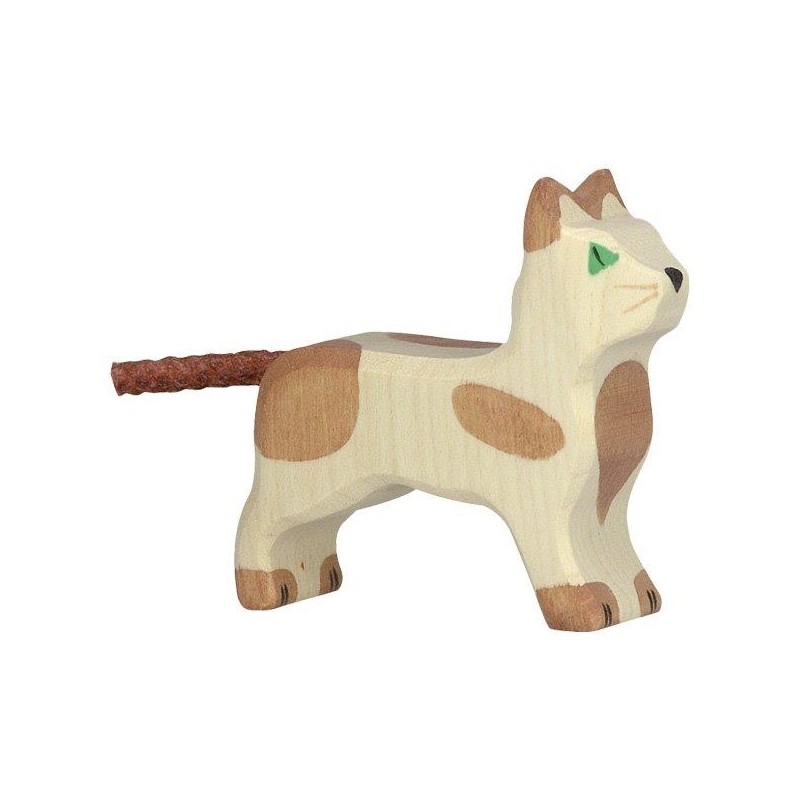 Figurine en Bois Holztiger le Petit chat debout - Holztiger