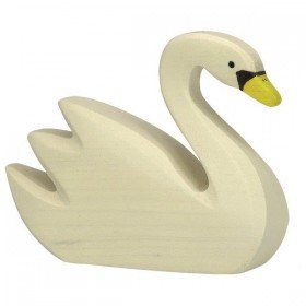 Figurine en Bois Holztiger le Cygne Blanc - Holztiger