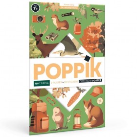 Poppik Stickers Mon poster découvre le Camping en 39 gommettes - Poppik