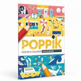 Poppik Poster à colorier le bord de mer - Poppik