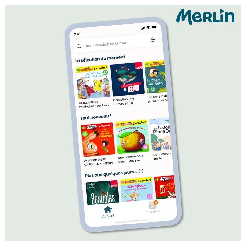 Boite à histoire Merlin de chez Milan
