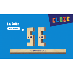 Cloze Jeu de Construction en Bois La Suite 102 piéces - Cloze