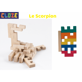 Cloze Set de Construction en Bois Créer Ton Scorpion - Cloze