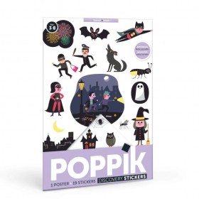 Poppik mon mini poster Boo Bouh en 19 stickers - Poppik