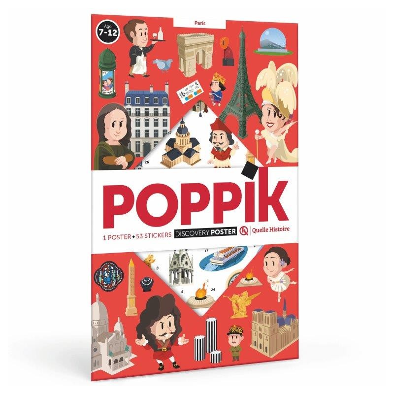 Poppik Paris Poster géant de 53 stickers - Poppik