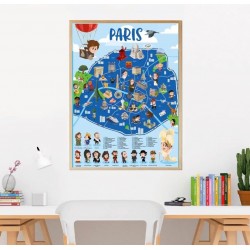 Poppik Paris Poster géant de 53 stickers - Poppik