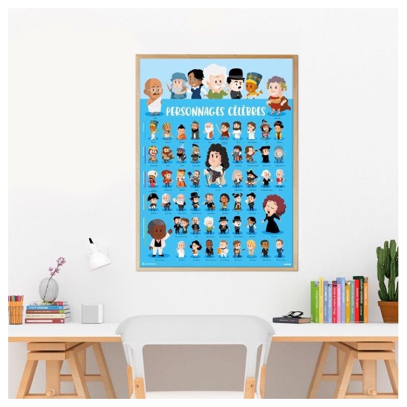 Poppik Les personnages Célèbres Poster géant de 44 stickers - Poppik