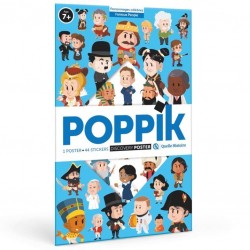 Poppik Les personnages Célèbres Poster géant de 44 stickers - Poppik