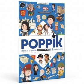 Poppik L'Histoire de France Poster géant de 72 stickers - Poppik