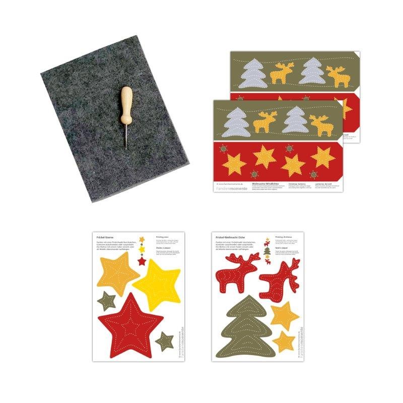kit de Cartes à poinçonner de pré-écriture sur le thème de Noel - familienmomente