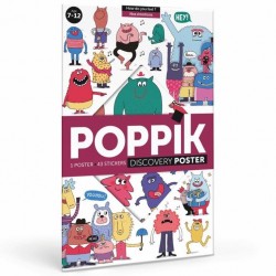 Poppik Poster géant sur les émotions de 45 stickers - Poppik