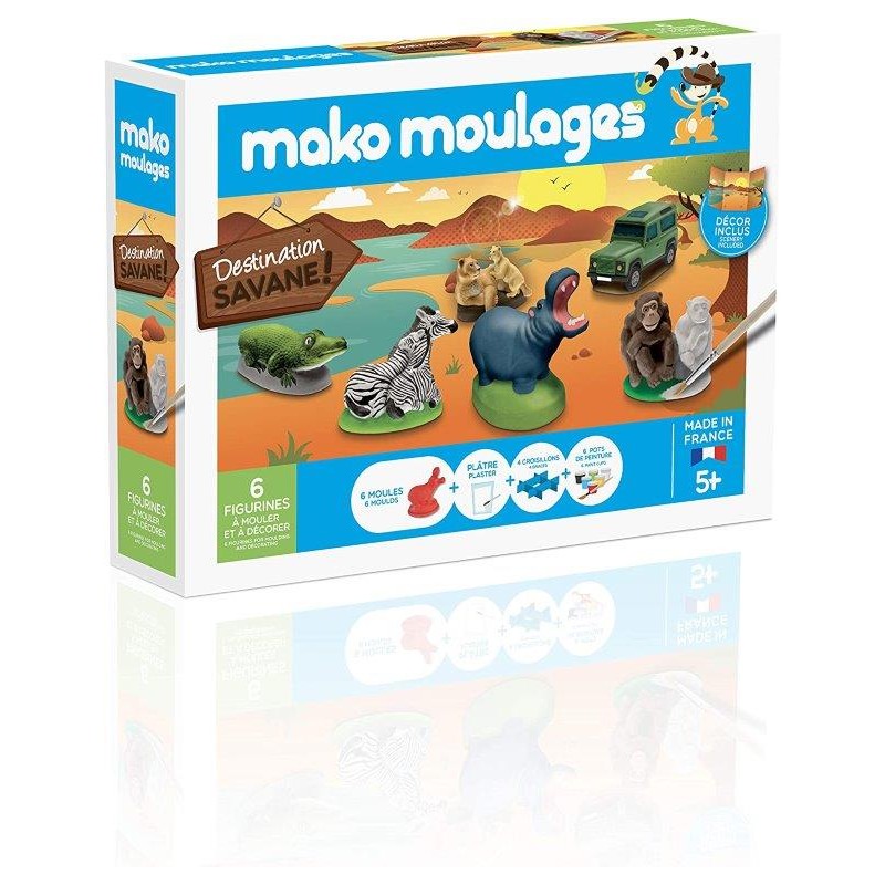 Mako moulage Destination Savane 6 Moules chez jeux-Jouets-Bois
