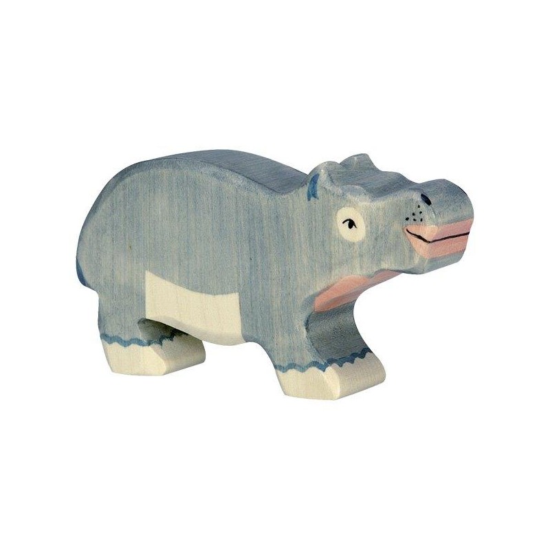 Figurine en Bois Holztiger Bebe Hippopotame - Holztiger