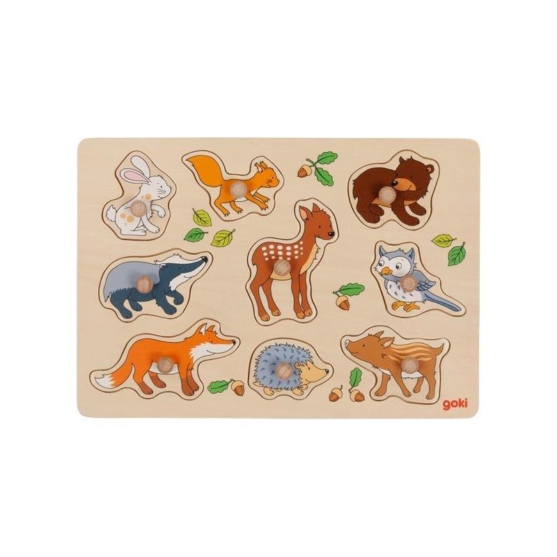 Puzzle en Bois les Animaux de la Foret - Goki